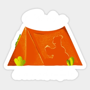 Fjallraven - adventure of reading black version Sticker